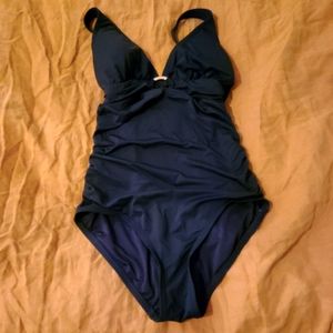 MICHAEL KORS Logo-Ring One Piece Swimsuit